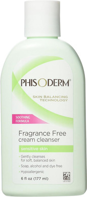 Phisoderm Fragrance Free Cream Cleanser For Sensitive Skin 6 Oz