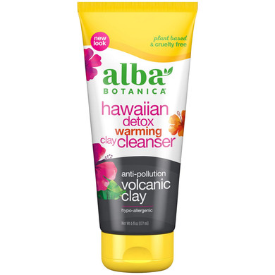 Alba Botanica Hawaiian Detox Warming Clay Cleanser, Anti-Pollution Volcanic Clay, 6 Oz