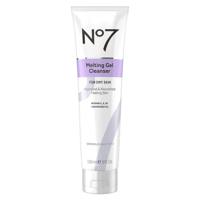 No7 Melting Gel Cleanser - Makeup Remover Balm With Vitamin C + Vitamin E - Hydrating Facial Cleanser For Dry Skin - Skin Balancing Milky Cleansing Balm (150 Ml)