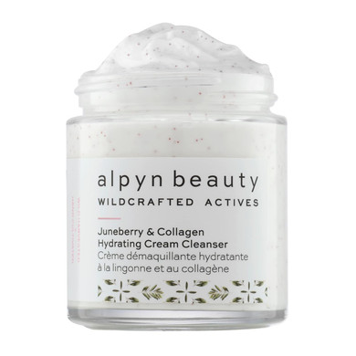 Alpyn Beauty Juneberry & Collagen Hydrating Cream Cleanser | Remove Dirt, Oil & Makeup | Exfoliates Dryness For Soft & Smooth Skin | 3.9 Oz / 115 Ml