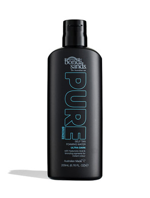 Bondi Sands Pure Self-Tanning Foaming Water | Hydrates With Hyaluronic Acid For A Flawless Tan, Fragrance Free, Cruelty Free, Vegan | 6.76 Oz/200 Mlultra Dark
