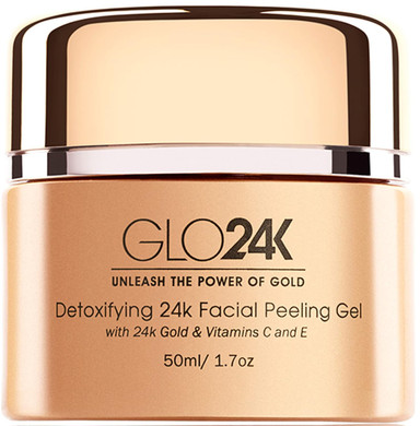 Glo24K Facial Peeling Gel With 24K Gold And Vitamins C,E. For Optimal Exfoliation And Microdermabrasion. Restore And Revive Your Skin