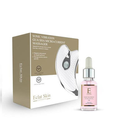 Eclat Skin London Gua Sha Massager + Rose Blossom Oil 30Ml