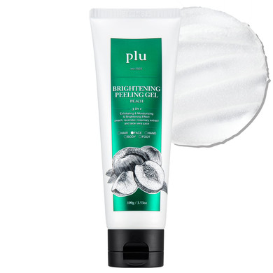 Plu Peach Face Gommage Peeling Gel  Facial Exfoliator For Boosting Skin Radiance - Aloe Juice & Lavender To Moisturize Dry Skin, Restore Elasticity  Paraben Free, 3.38 Fl.Oz