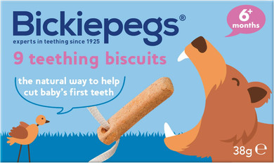 Bickiepegs Bickiepegs Natural Teething Biscuits For Children 38g(Pack of 12)