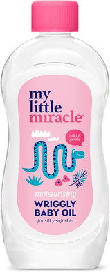 My Little Miracle Wriggly Baby Oil, Moisturises & Protects Delicate Skin, Gives Soft Silky Skin 500ml