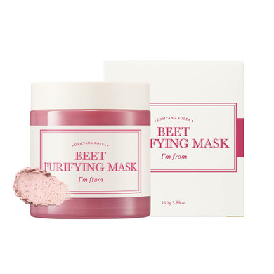 Iã¢ÂM From Beet Purifying Mask, Deep Moisturizing Wash-Off Clay Mask,1.5% Red Beet Enzyme, Clean The Pores And Control Sebum, Soothing Effect For Dry, Dull, Sensitive Skin - 3.88Oz (110G)