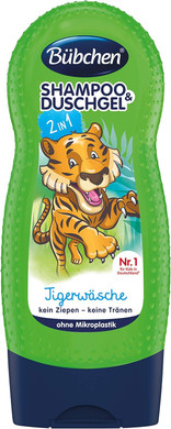 Bübchen Kids Shampoo & Shower Gel Tiger Wash Children's Shampoo & Shower Gel PH Skin-Neutral Care for Children's Skin with Fresh Scent 230 ml