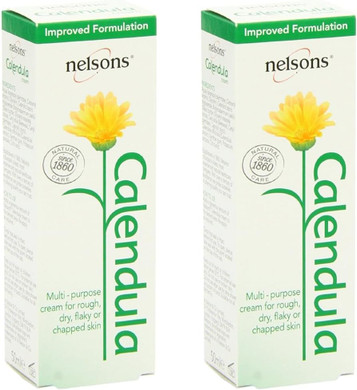 Nelsons Calendula Cream (50ml), Gentle Moisturiser For Face Hands Body, For Soothing and Hydrating Dry, Rough Skin, Non-Greasy, Paraben & Fragrance Free, Uses Calendula (Marigold) Plant Extracts