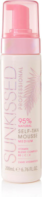 Sunkissed Professional Self Tan Mousse 200ml - Medium - Vitamin Blend Complex B5, C, E - 24HR Hydration