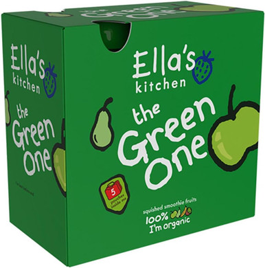 Ella's Kitchen The Green One Organic Fruit Smoothie, 5 x 90g
