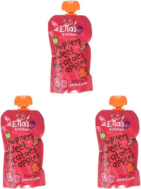 Ella's Kitchen Apples Sweet Potatoes + Peppers, 120g (Pack of 3)