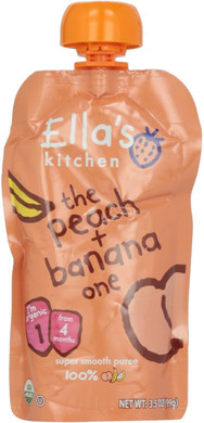 Ella's Kitchen - Stage 1 Baby Food - Peaches & Bananas - 120g (Pack of 6)