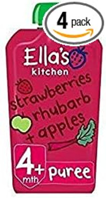 Ella's Kitchen | Strawberry;Rhubarb & Apple | 4 x 120g (UK)