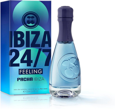 Pacha Ibiza Perfumes - Feeling Ibiza 24/7 Him, Eau de Toilette for Men - Masculine, Intense and Young Fragance - Marine, Citrus and Oriental Notes - Ideal for Day Wear - 100 ml