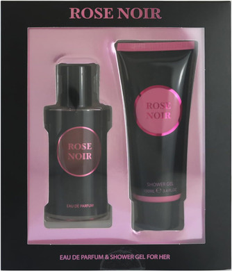 Rose Noir - Women's 2 Piece Gift Set - 100ml EDP & 100ml Shower Gel - By Laurelle London