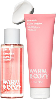 Victoria Secret Pink Warm and Cozy Scented Mist and Lotion Set (2PC) - 8.4 fl oz & 8 fl oz
