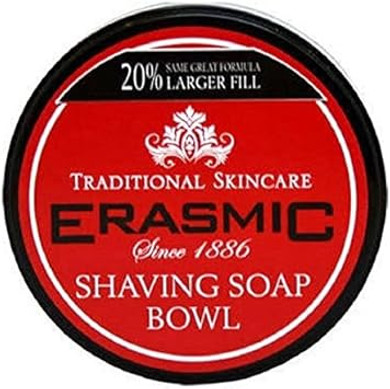 SIX PACKS of Erasmic Shaving Soap Bowl 90g