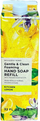 Bath & Body Works Refill for Foaming Hand Soap Soft and Clean Lemon Kitchen, 32 Fluid Ounces (Lemon Kitchen), 32 oz Liquid (1 Pack)