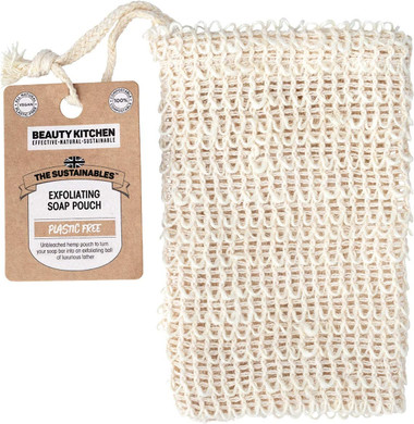 Beauty Kitchen - The Sustainables Exfoliating Soap Pouch - Natural Exfoliation - Sustainable Material - Bathing Essential