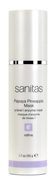 Sanitas Skincare Papaya Pineapple Mask, Exfoliating Cream Mask, Papain, Bromelain, 1.7 Ounce