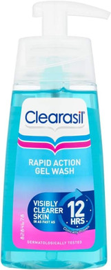 Clearasil Acne Face Wash, 150ml, Salicylic Acid Gel, Day and Night, Acne, Spot Wash, Pore Cleanser, Rapid Action, Clearer Skin In 12 Hours, Spot Treatments, Skin Care