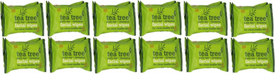 Tea Tree Daily Cleasing Facial Wipes For Clean & Healthy Skin (TWIN PACK) TWELVE PACK