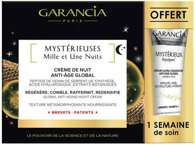 Garancia Mystérieuse s Mille et Une Nuits Global Anti-Ageing Night Cream 30ml + Repulpant 5ml Free