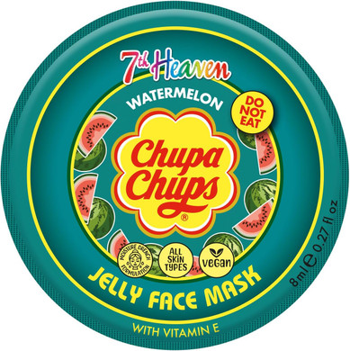 7th Heaven x Chupa Chups Jelly Face Mask (Watermelon) Jelly Mask with Vitamin E, Vegan - Genuine 7th Heaven Face Masks Skincare