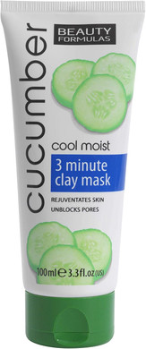 Beauty Formulas Cool Moist Cucumber 3 Minute Clay Mask