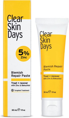Clear Skin Days Blemish Treatment Cream - Overnight Spot & Acne Treatment for Face - with Salicylic Acid & Zinc - Calm Aggravated Skin, Treat Blemishes & Acne 30ml