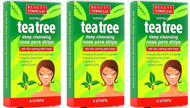 Beauty Formulas Australian Tea Tree Deep Cleansing Nose Pore Strips x 18