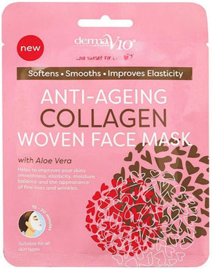 Derma V10 Anti Ageing Woven Face Mask  Collagen, Pack of 1