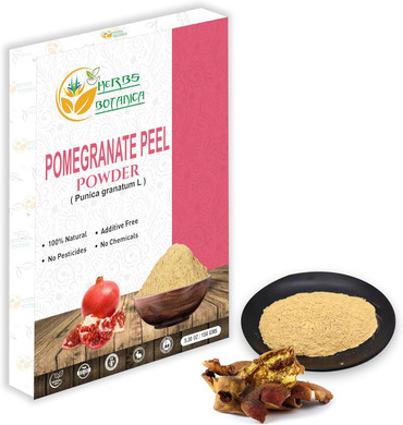 Herbs Botanica Pomegranate Peel Powder 5.3 oz / 150 gms, Natural Punica Granatum | Promote Youthful Skin | Gluten Free & Non GMO | Skin Care