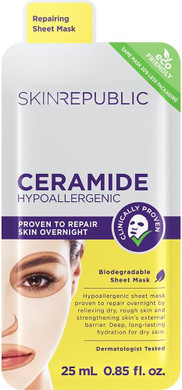 Skin Republic Ceramide Rejuvenating Sheet Face Mask | Helps Replenish Moisture | Repairs Dry Skin | Improves Skins External Barrier | Made in Korea (Pack of 1)
