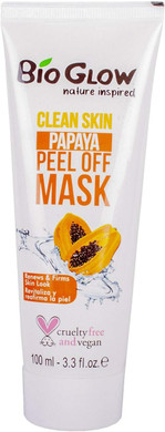 Bioglow Clean Skin Cucumber, Orange, Papaya Peel Off Face Mask 100ml Cleansing Masks clean skin products (Papaya)