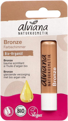 Alviana Natural Cosmetics Lip Balm Bronze with Organic Argan Oil 4.5g
