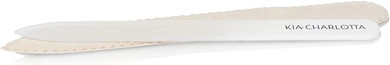 Kia-Charlotta, Vegan Glass Nail File, Made in Germany, Premium Quality, 100% Glass, Vegan and Elegant Velvet Cover (Beige)