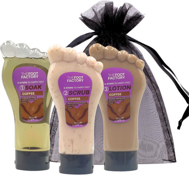 Foot Soak, Scrub & Lotion Set  Foot Care Gift Set for Dry, Tired Feet | Spa Set for Feet Soak and Scrub | Exfoliating Foot Wash and Pedicure Treatment (One Size, Coconut)