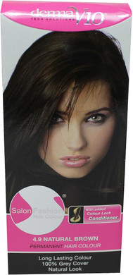 Derma V10 Salon Fashion Permanent Hair Colour Natural Brown