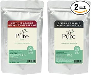 Soil Association Certified Organic Henna 100g & Organic Indigo 100g