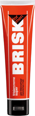 BRISK Hairdressing Cream Super - Hair Styling Cream with Male and Herbem Scent for Nourished Hair - Keeps Hair Easily in Shape without Gluing - 100ml Tube