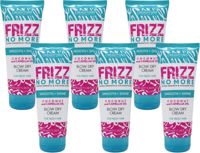 Creightons 6 x 100ml Multipack Frizz No More Smooth & Shine Blow Dry Cream, With Coconut & Camellia Oil, Defends Against Humidity & Frizzy Hair, Gives Super Smooth & Sleek Hair, Vegan & Cruelty Free