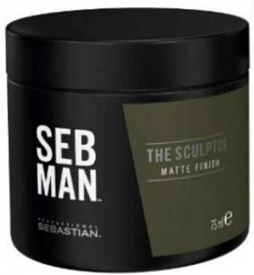 Seb Man The Sculptor  Matte Pomade, Haarwachs Herren, Haargel für kurzes & langes Haar, Nicht klebende Pomade mit Mineralien & Guaraná-Extrakt, Mattes Finish, langanhaltender & starker Halt, 75ml