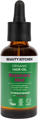 Beauty Kitchen - Rosemary Mint Strengthening Hair Oil  Lightweight Nourishing Oil with Rosemary and Mint for Scalp Care, Hair Growth and Frizz Control  50ml