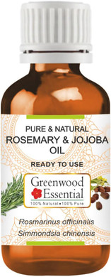 Greenwood Essential Rosemary and Jojoba Oil, Liquid Gold for Hair and Scalp- Pure and Natural 200ml (6.76oz)