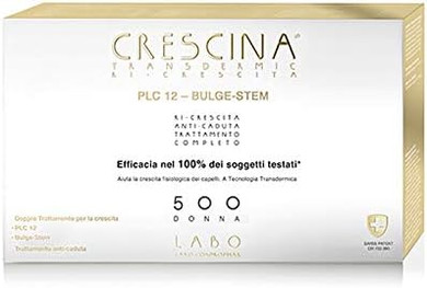 Complete Transdermic Re-Growth Treatment PLC12 BULGE STEM ANTI-FALL Strong 500 WOMAN 14+14+12 vials