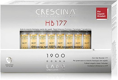Crescina Transdermic Follicular Islands HB 177 Hair Booster Treatment for Hair Regrowth 1900 Woman 40 vials