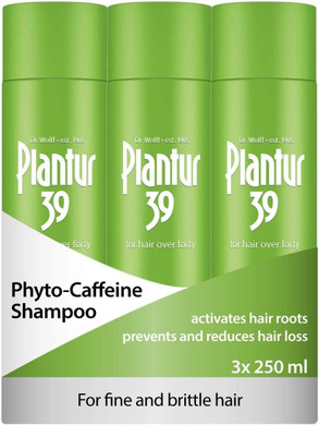 Plantur 39 Caffeine Shampoo Prevents and Reduces Hair Loss 2x 250ml | For Fine Brittle Hair | Unique Galenic Formula Supports Hair Growth | Women Hair Care Made in Germany
