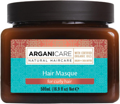 Arganicare | Argan range | Nourishing Repair Mask | With organic Argan oil | Curly and frizzy hair | Strength & Maneuverability | Brings Softness & Shine | Helps Redefine Your Curls | 500mL